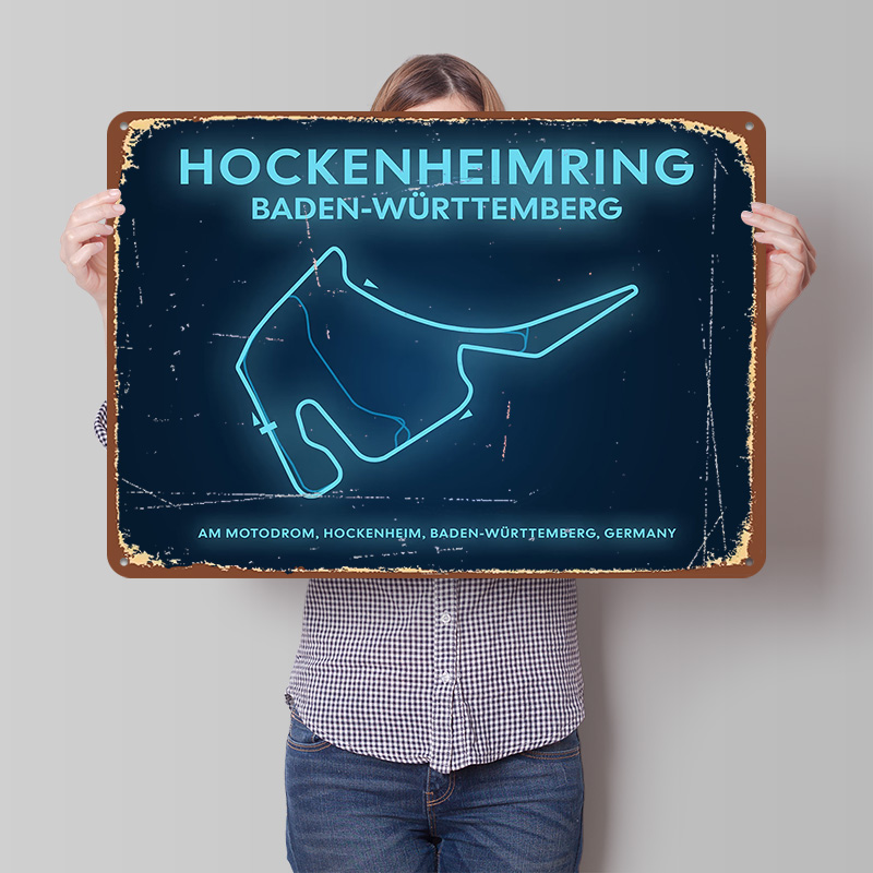 Hockenheimring Circuit Neon Ma - Custom Map Poster ulasan dan harga