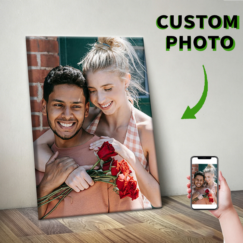 1 Pc Customized Photos on Canv - Engraved Wood Frame ulasan dan harga