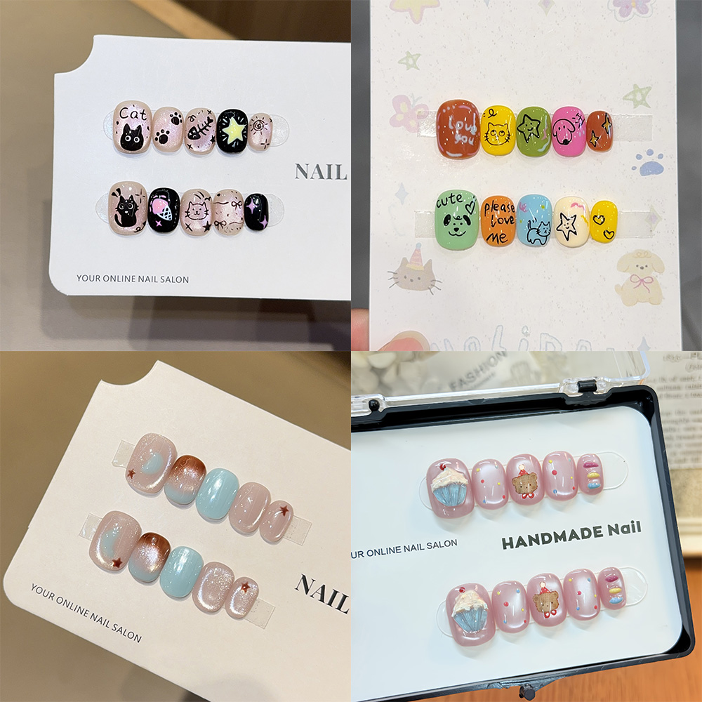 10Pcs Cute Cartoon Cat & Bear  - Pressed Flower Art ulasan dan harga