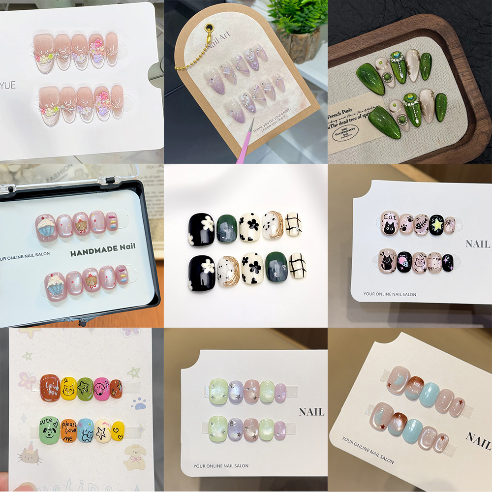10Pcs Cute Cartoon Cat & Bear  - Pressed Flower Art ulasan dan harga