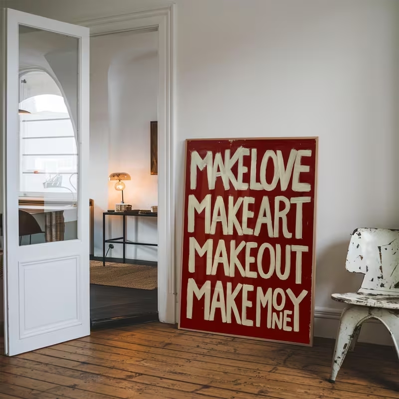 Modern,Retro Self Made Love Ki - Custom Map Poster ulasan dan harga
