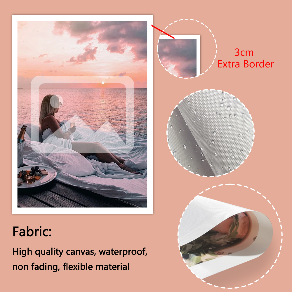 1 customized photo canvas, opt - Engraved Wood Frame ulasan dan harga