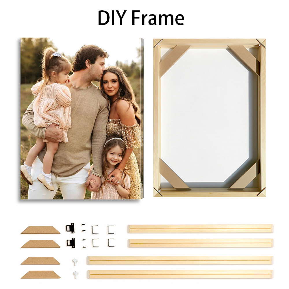 1 customized photo canvas, opt - Engraved Wood Frame ulasan dan harga