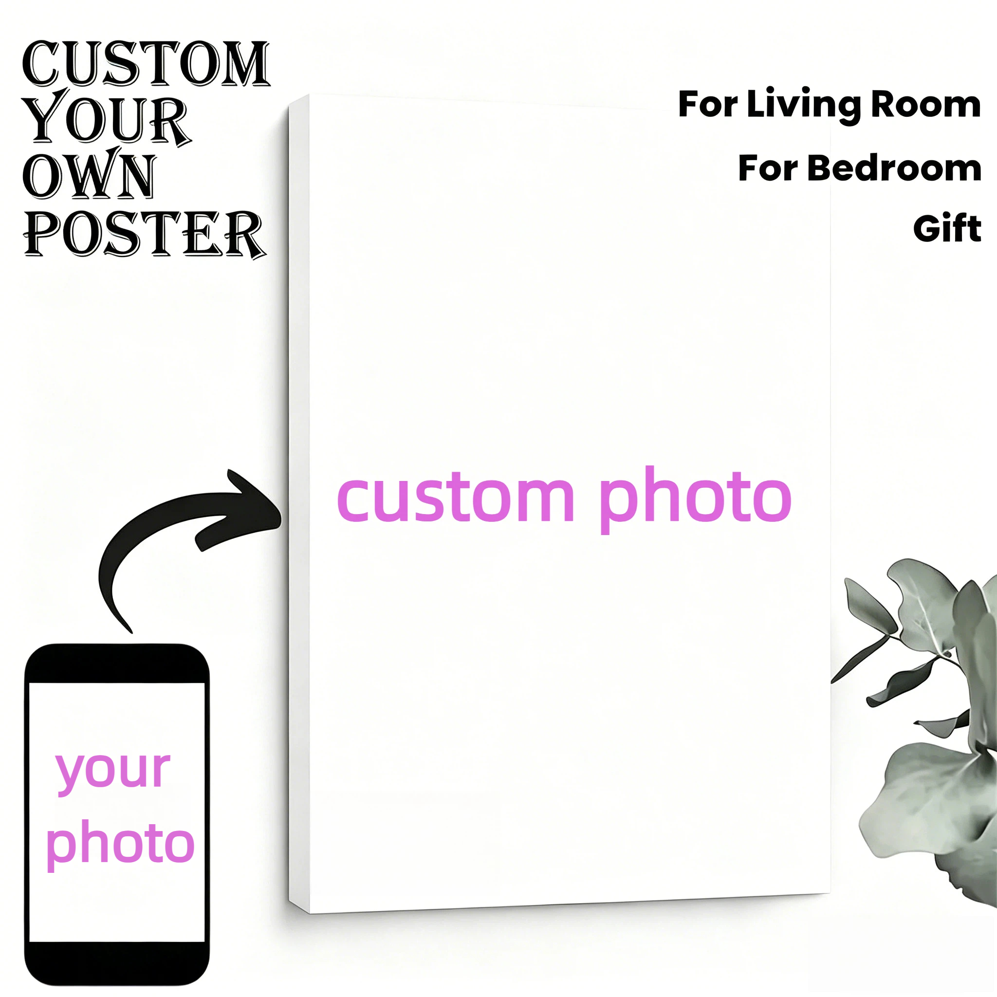 Custom Personal Photo Canvas W - Personalized Name Box ulasan dan harga