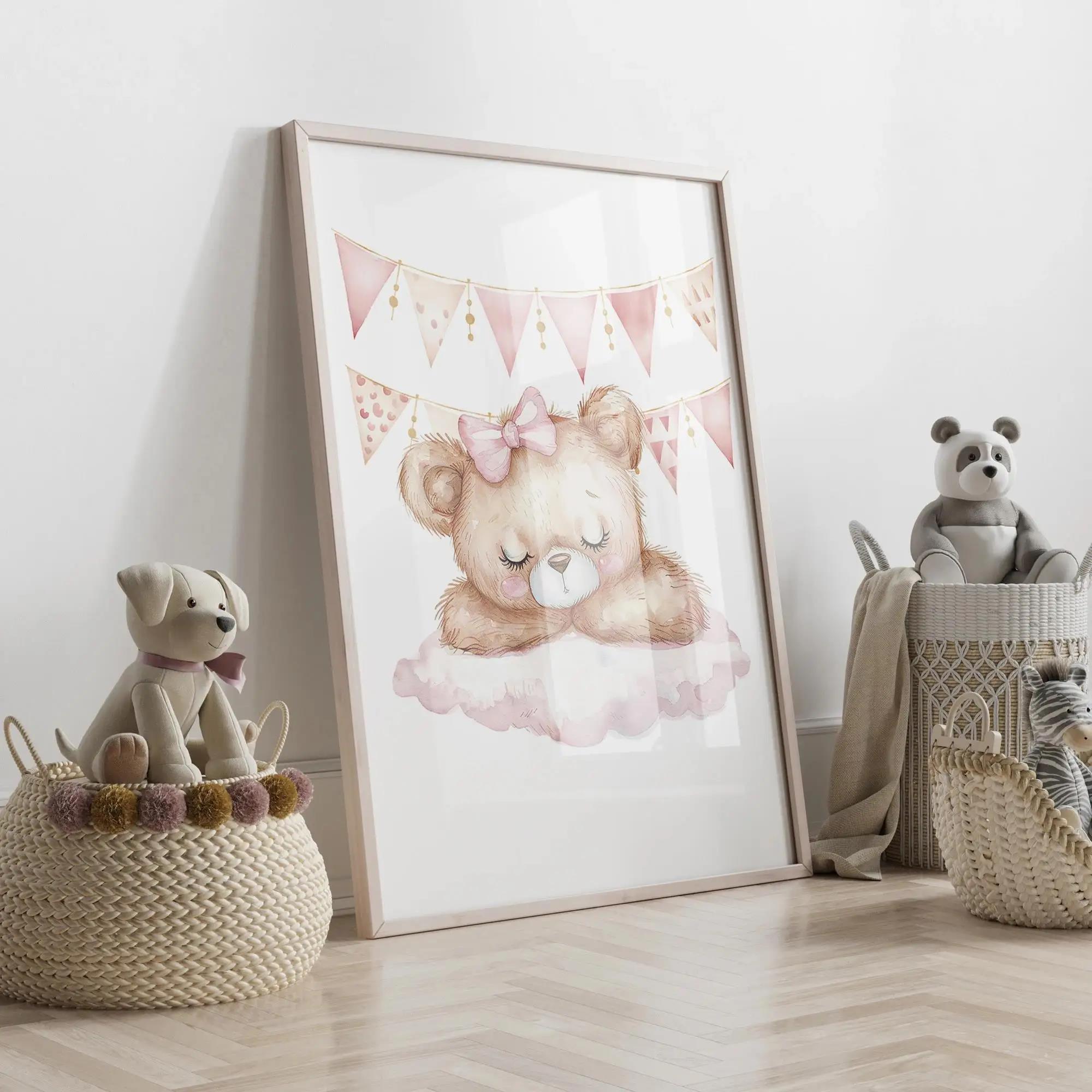 Pink Dream Bear Carousel Tent  - Personalized Name Box ulasan dan harga