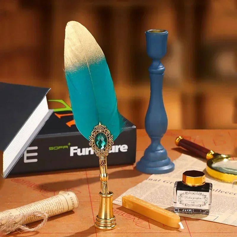 Creative Feather Dip Pen Ink S - Wax Seal Letter Kit ulasan dan harga