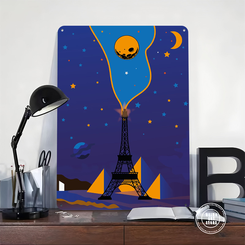 Eiffel Tower Night Sky Poster  - Custom Night Sky ulasan dan harga