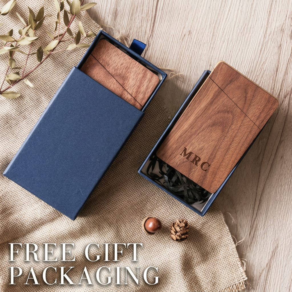 Business Card Holder Wooden Of - Personalized Name Box ulasan dan harga