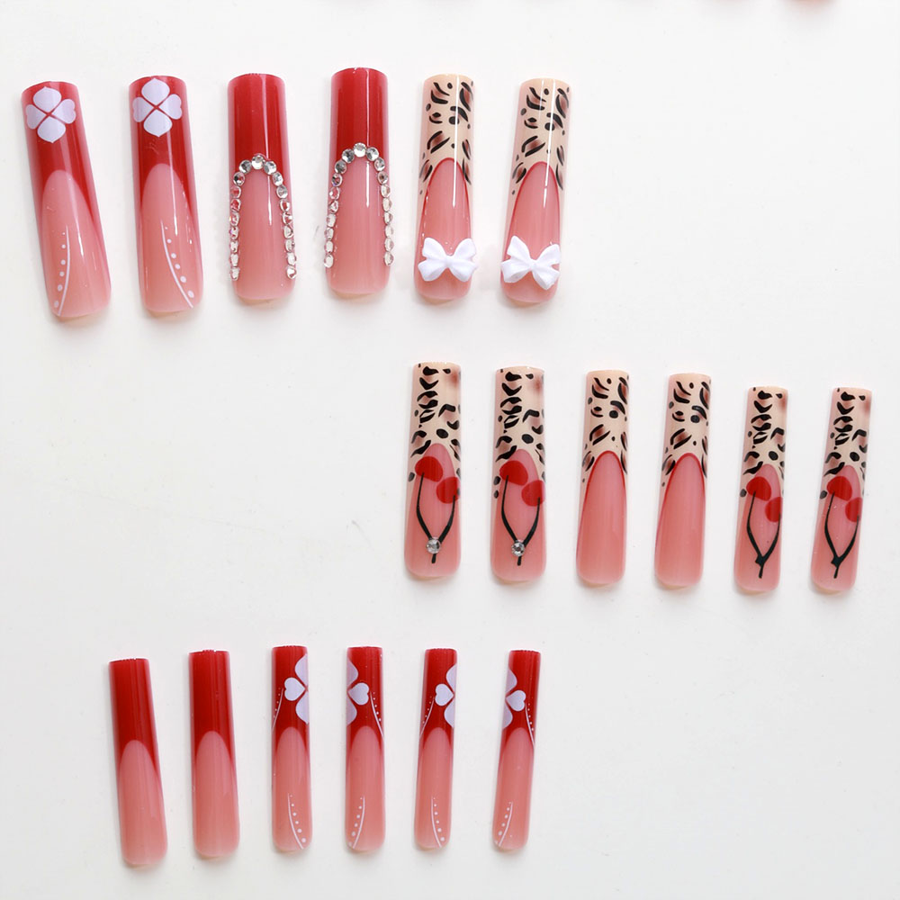 24pcs Wearable Press on Nails  - Pressed Flower Art ulasan dan harga