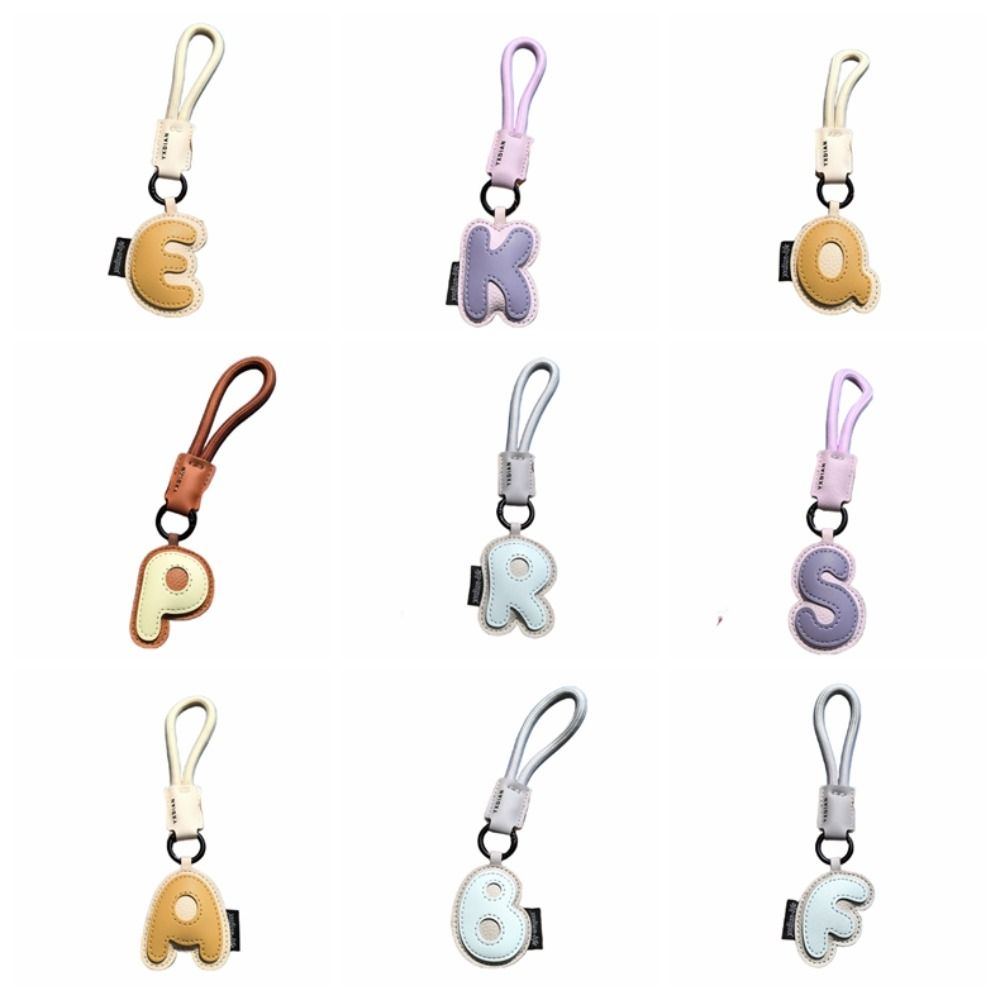 Sweet 26 Letter Keychain PU Le - Monogram Keychain Leather ulasan dan harga