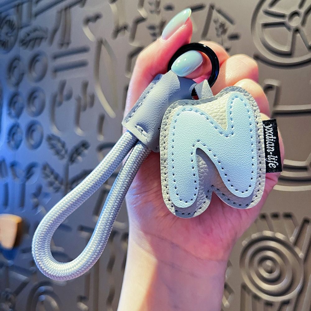 Sweet 26 Letter Keychain PU Le - Monogram Keychain Leather ulasan dan harga