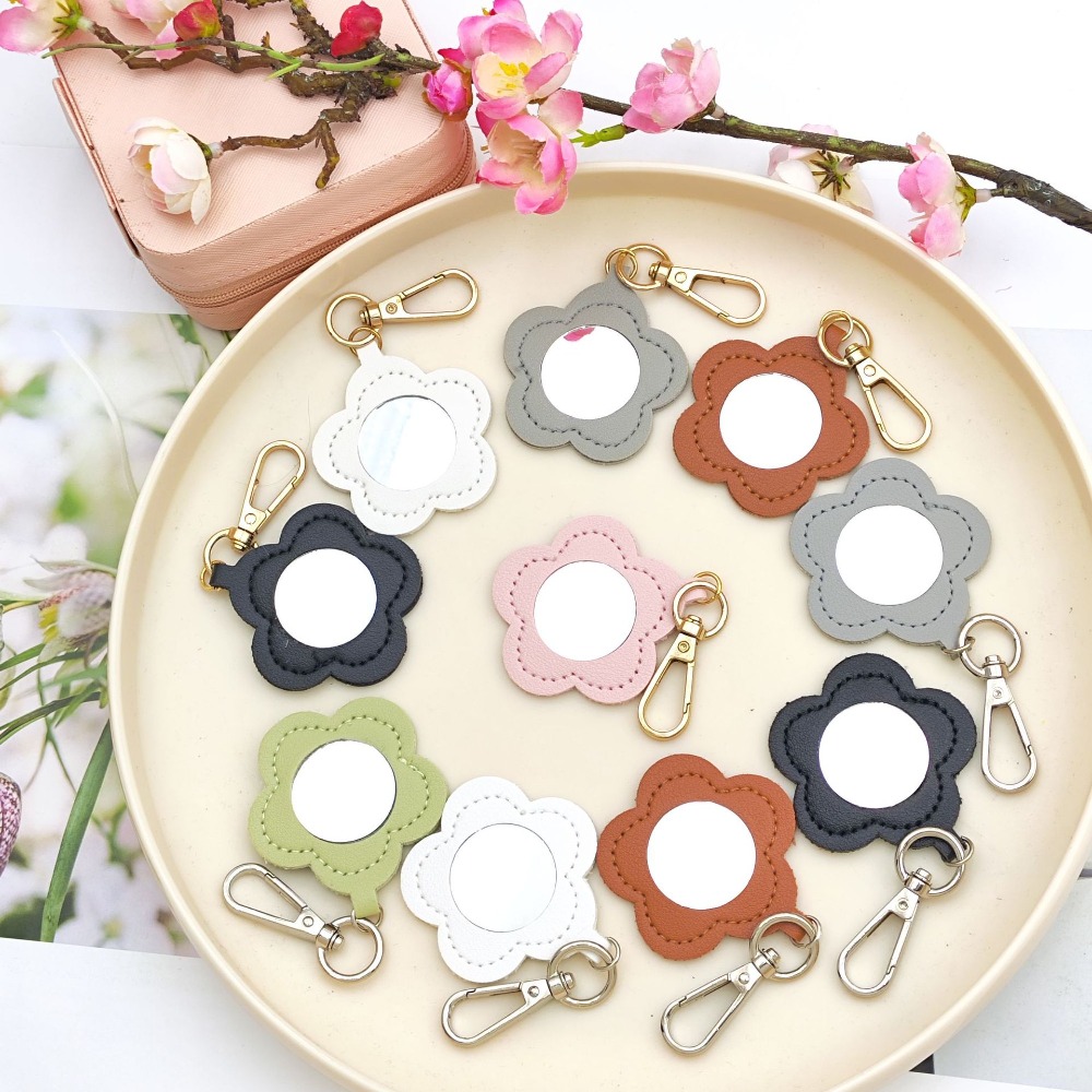 Flower Petal Shaped Mirror Bag - Initial Ring Custom ulasan dan harga