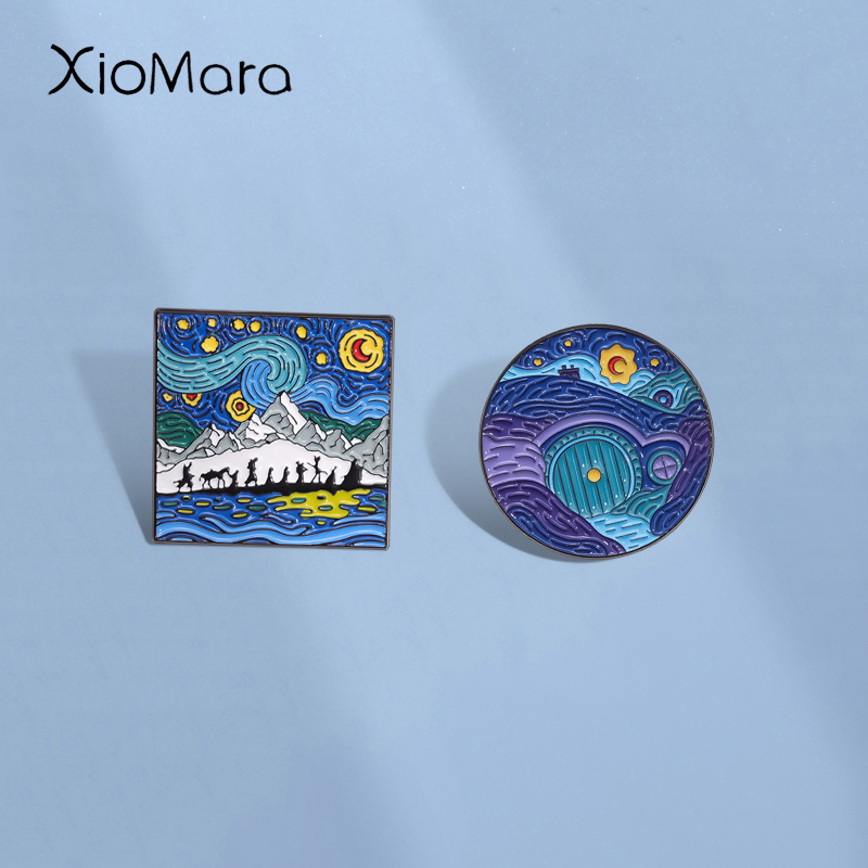 Night Sky Oil Painting Enamel  - Custom Night Sky ulasan dan harga
