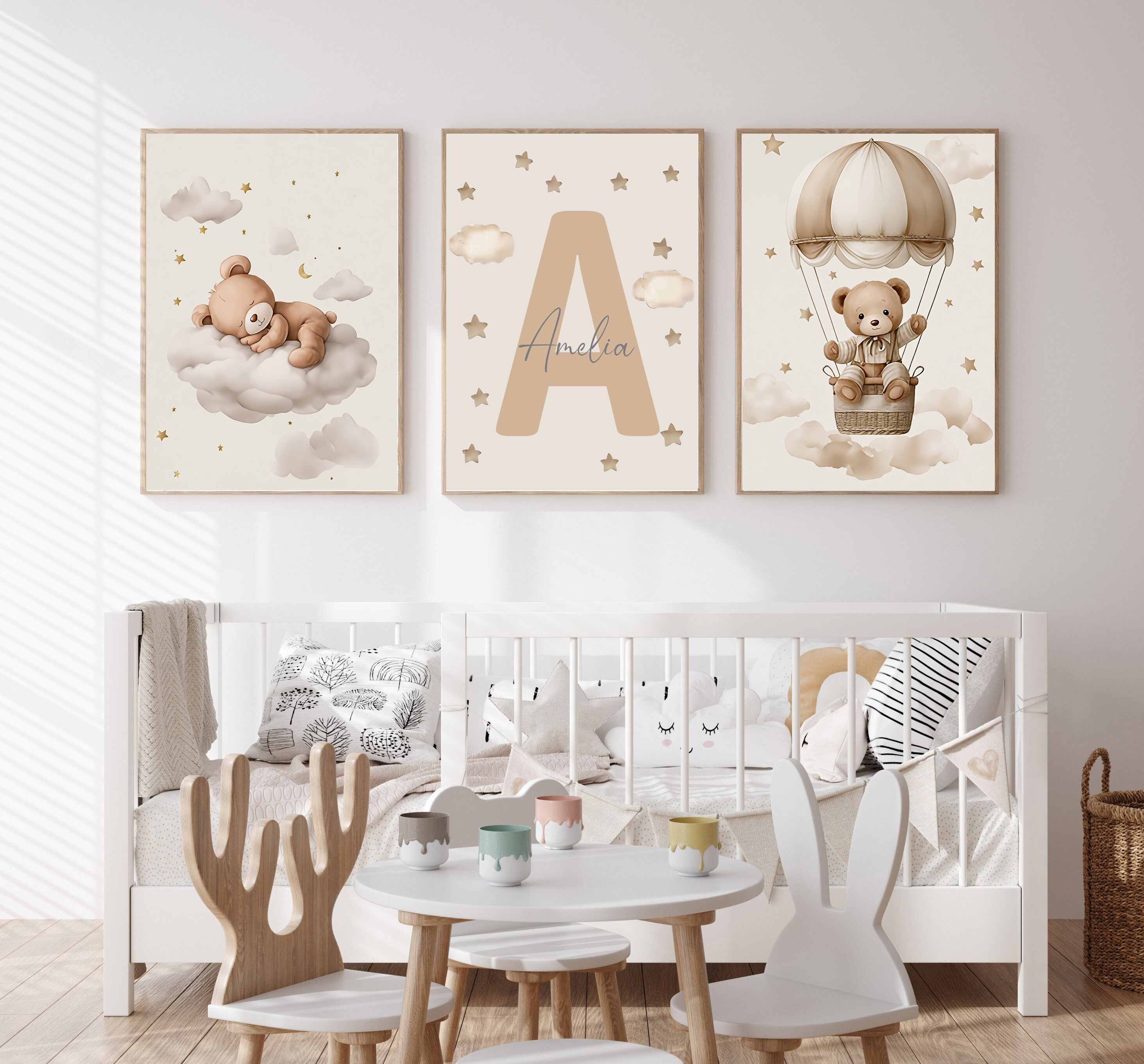 3pcs/set Bohemian Teddy Bear A - Personalized Name Box ulasan dan harga